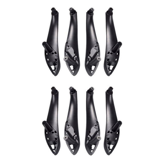2X Car Accessories For- 3 Series F30 316D 318D F31 320I 325D 11-19 Inner Doors Panel Handle Pull Trim Cover (Black)