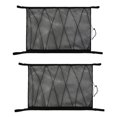 thumbnail image 1 of 2X Car Ceiling Storage Net Pocket Roof Interior Cargo Net Bag Car Trunk Storage Pouch Sundries Storage Organizer Black, 1 of 6