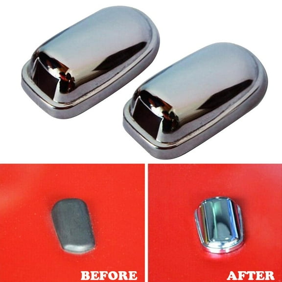 2X Car Chrome Windshield Washer Cap Wiper Nozzle Dec Cover for Ford Focus MK3