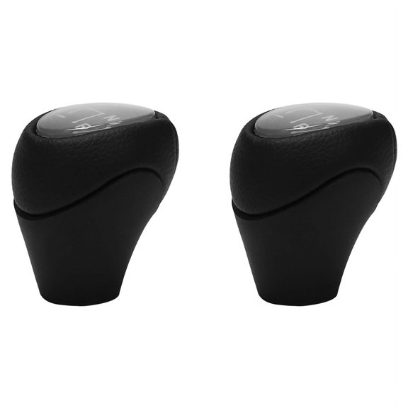 2X Car Gear Shift Knob Auto Styling Stick for Smart City-Coupe 450 ForTwo Coupe Roadster 450 451,2 x Car Gear Shift Knob,Black & silver