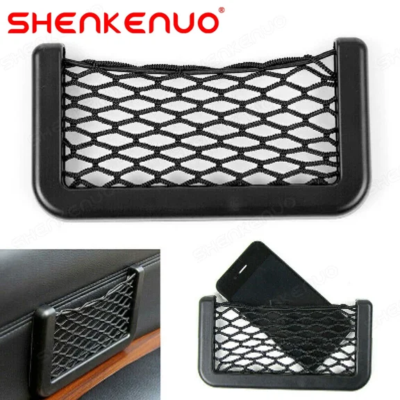 Car Interior Body Edge Elastic Net Storage Phone Holder Accessories Universal
