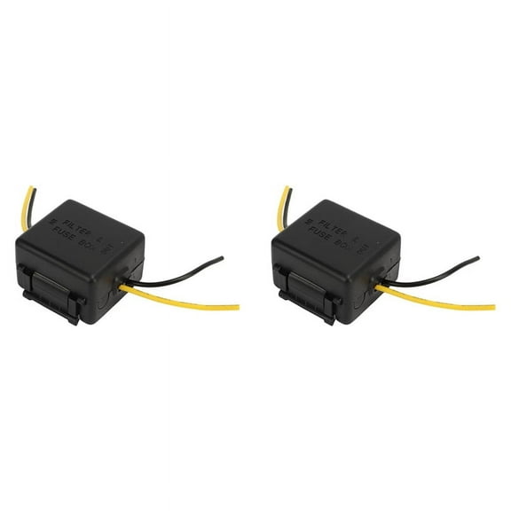 2X Car Power Filter 12V Stereo Power Supply Filter Audio Noise Reducer, for Equalizers Amplifiers