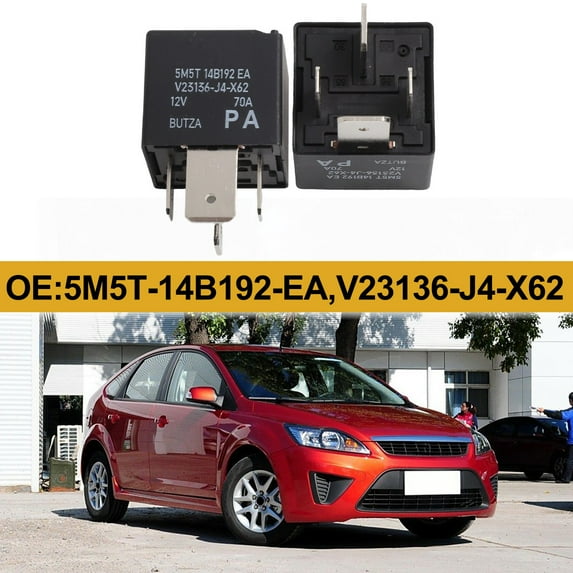 2X Car Relay 5M5T-14B192-Ea V23136-J4-X62 for Ford for Mondeo Dc12V 70A 4 Pin