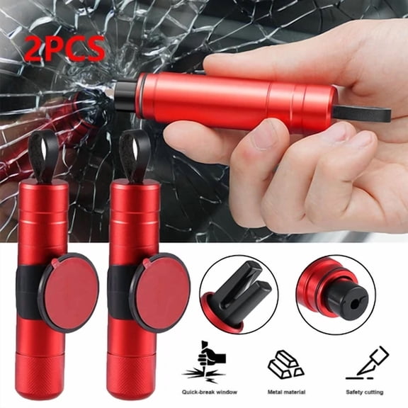 2X Car Safety Hammer Window Glass Breaker Seat Belt Emergency Escape Cutter Tool