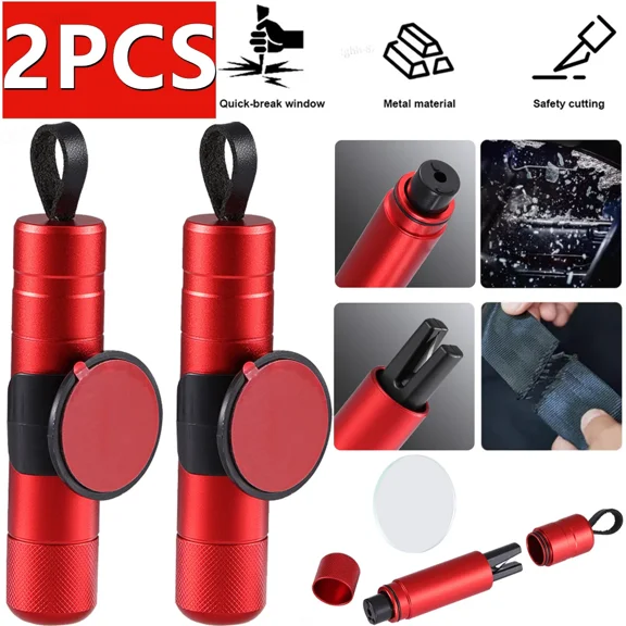 2X Car Safety Hammer Window Glass Breaker Seat Belt Emergency Escape Cutter Tool