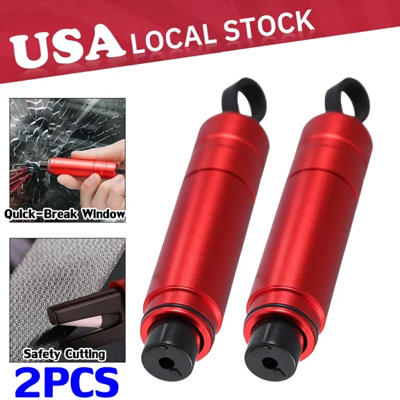 2X Car Safety Hammer Window Glass Breaker Seat Belt Emergency Escape Cutter Tool