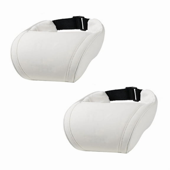 2X Car Seat Headrest Neck Pillow Comfortable Memory Foam for Model x Y S 3 Accessories White,2 x Headrest,white