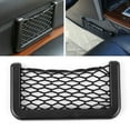 thumbnail image 1 of 2X Car Seat Side Back Storage Net Bag Phone Holder Pocket Organizer Black String, 1 of 7