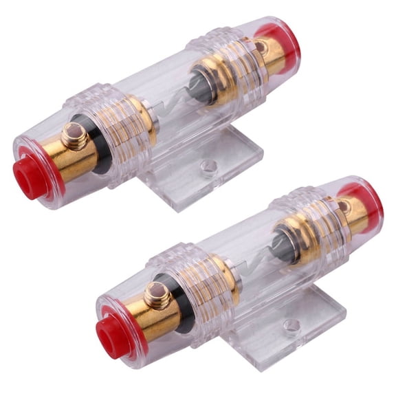 2X Car Stereo 8 Gauge Support Fuse Holder and Fuse 60 Amp Audio Cable,2 x Fuse holder 2 x 60 Fuses