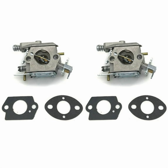 2X Carburetor for Cat 335 435 440 Chainsaw Type,2 x Carburetor 4 x Gasket,Silver