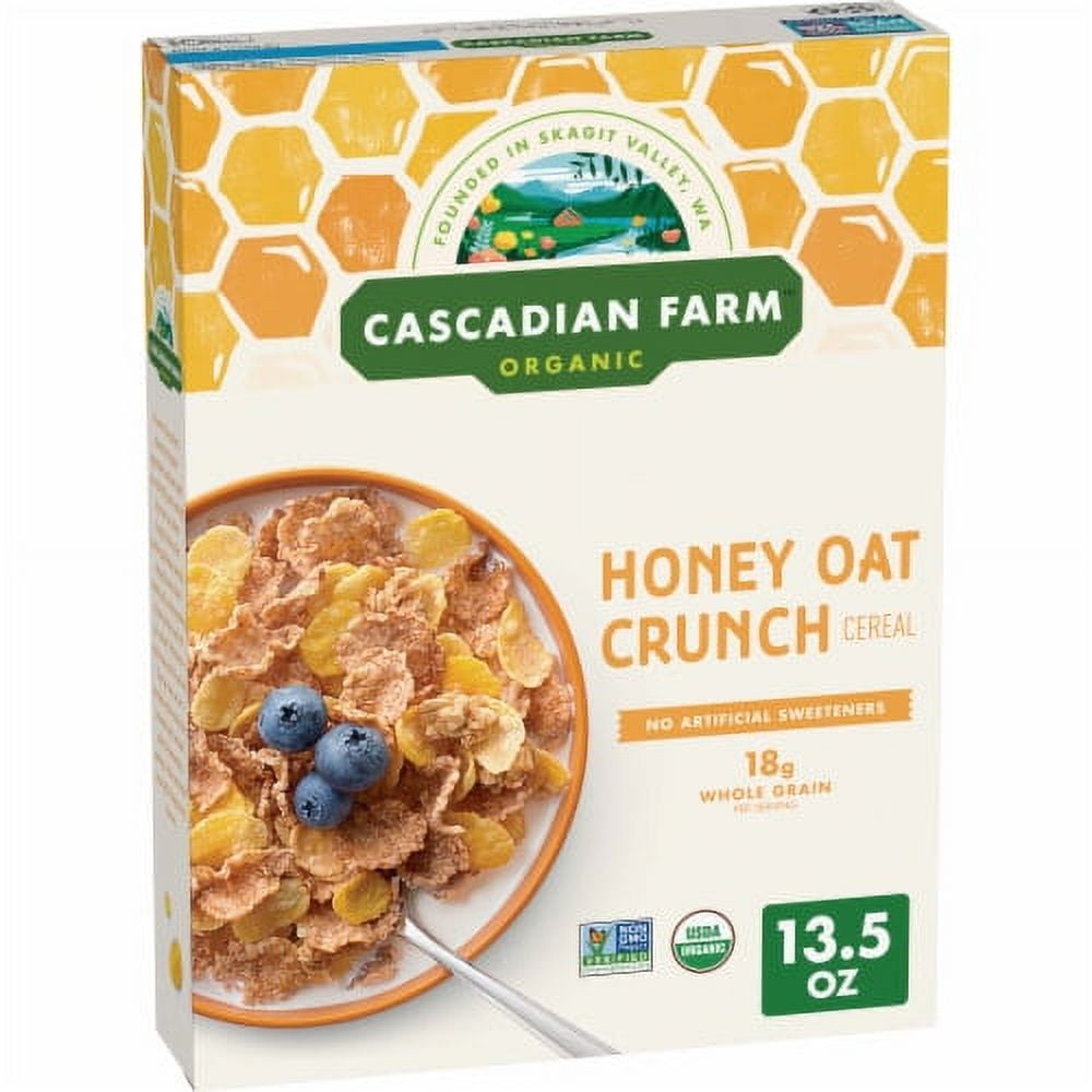 Pack of 2 - Cascadian Farm Organic Honey Oat Crunch Breakfast Cereal 13.5 oz