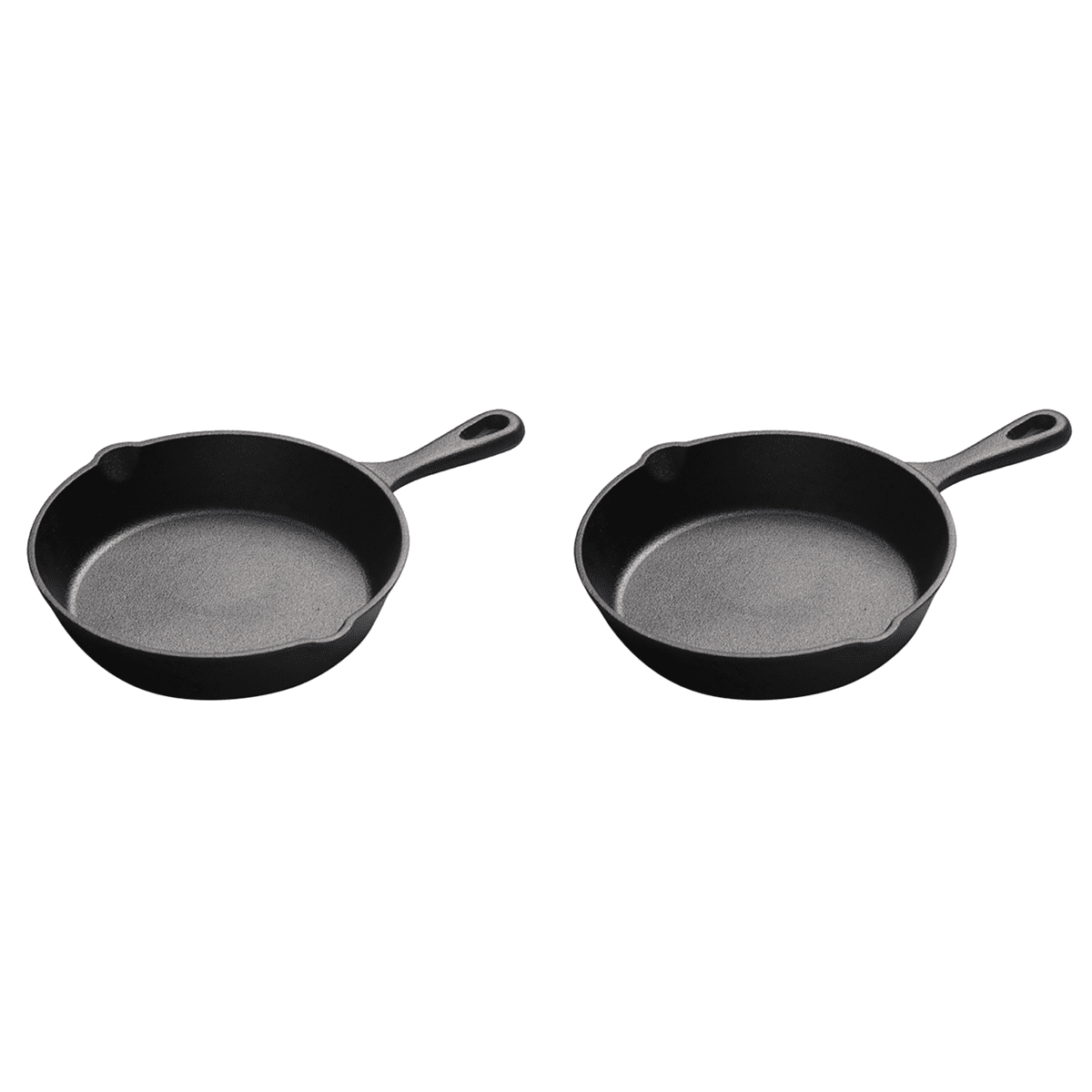 2X Cast Iron Skillet Pan Frying Pans Chemical Free Grill Fry Pan for