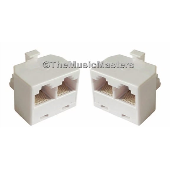 2X Cat5 Network Cable Cord Wire Outlet Splitter Rj-45 Dual 2-Way Connector Vwltw