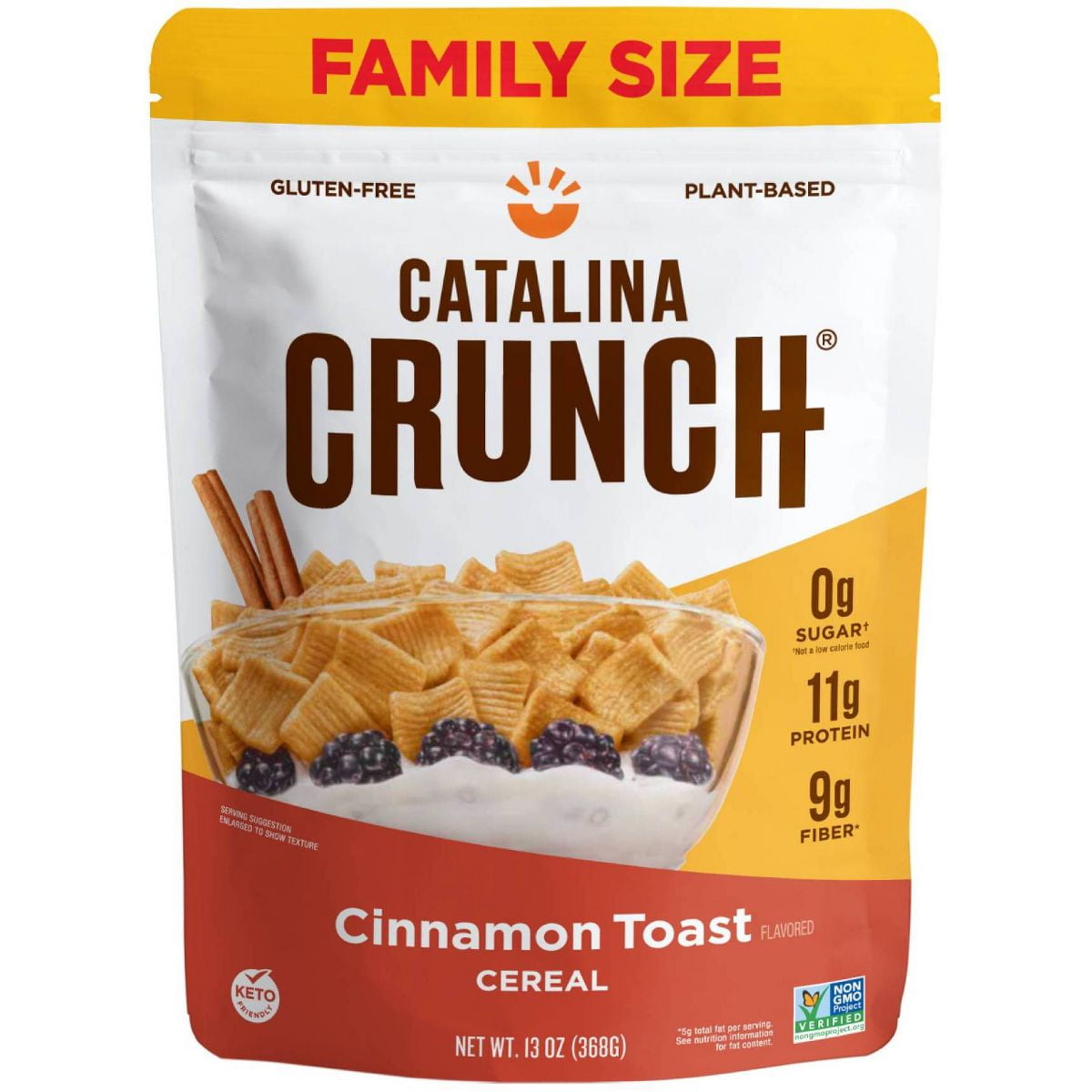 2X - Catalina Crunch Family Size Cinnamon Toast Keto Cereal - 13oz