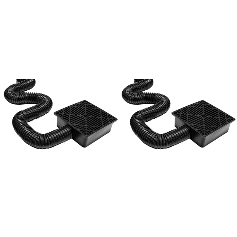 2X Catch Basin Downspout Flexible Extension Storm Drain Catch Basin