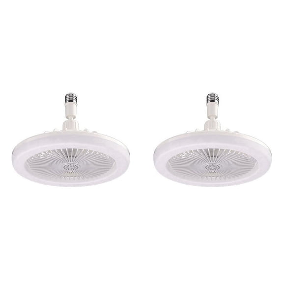 2X Ceiling Fans with Remote Control and Light Lamp Fan E27 Converter Base Smart Silent Ceiling Fans