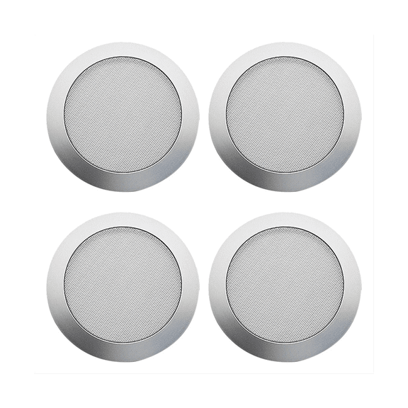 2X Ceiling Speaker Grille, 4-Inch Ceiling Embedded Audio Speaker Grille(Silver)