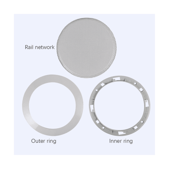 2X Ceiling Speaker Grille, 4-Inch Ceiling Embedded Audio Speaker Grille(Silver)