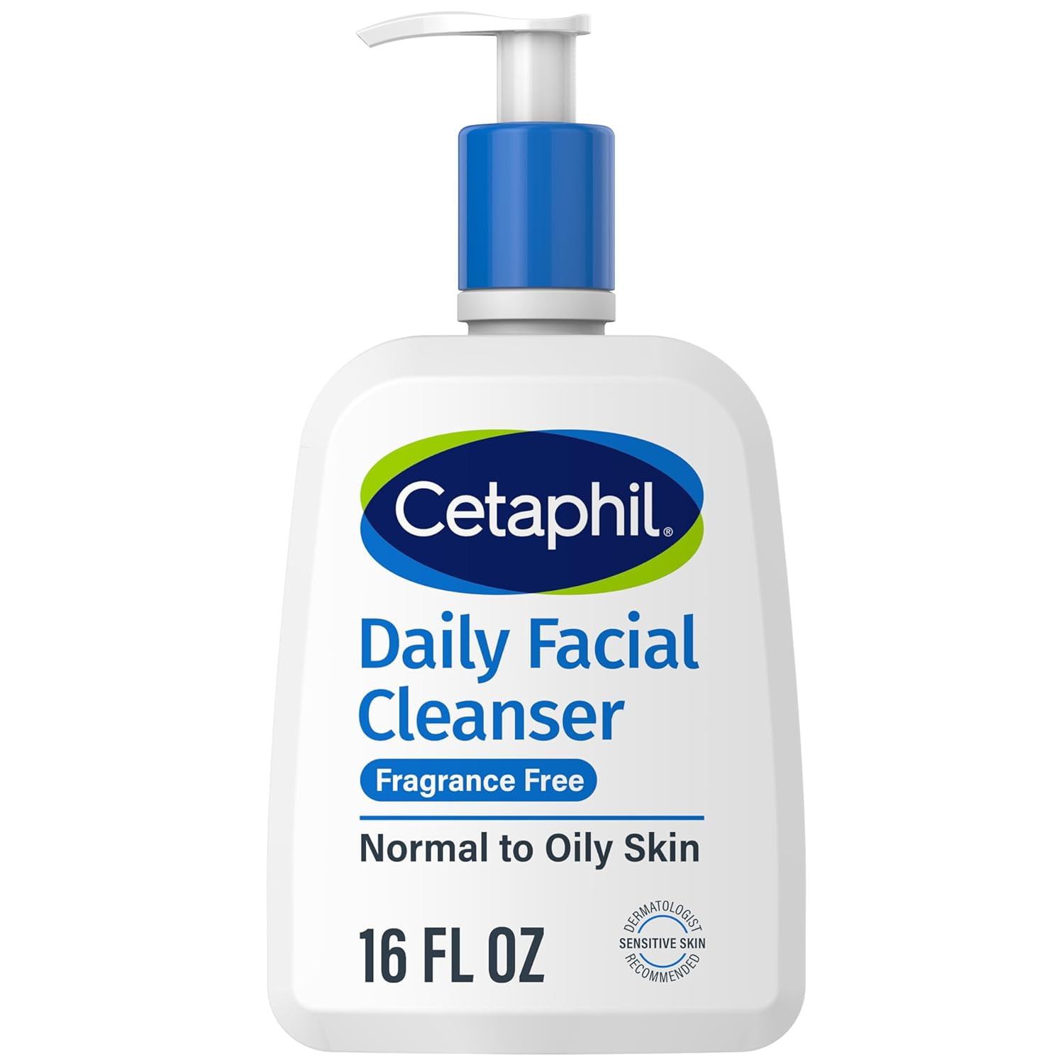Cetaphil Daily Facial Cleanser Fragrance Free, Unscented, 16 Oz, 2 Pack