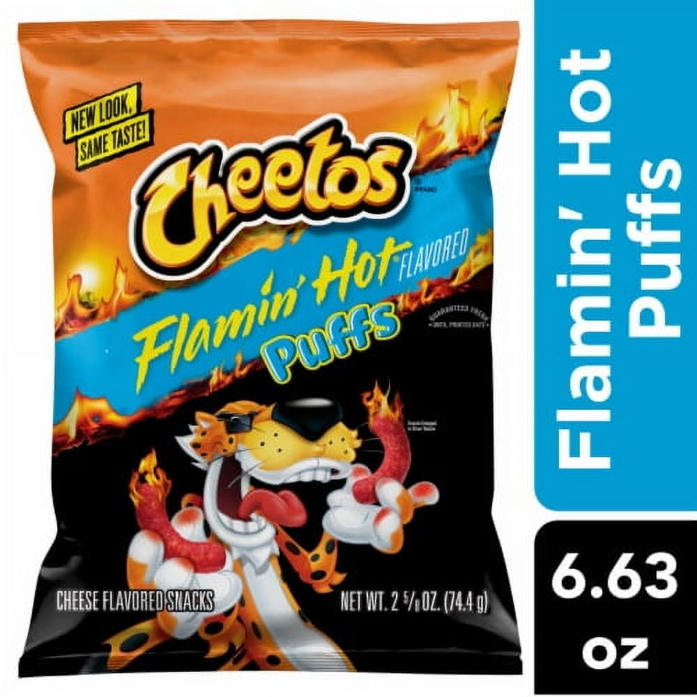 2X - Cheetos Flamin' Hot Puffs Cheese Snacks - Walmart.com