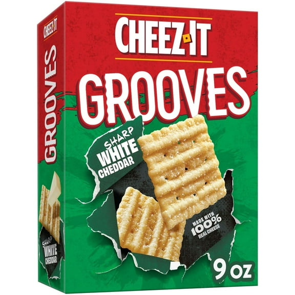 2X - Cheez-It Grooves Sharp White Cheddar Crackers - 9oz
