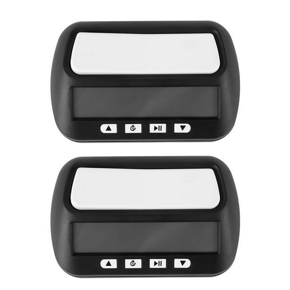 2X Chess Clock, Digital Timer & Game Timer, 3-In-1 Multipurpose Portable Professional Clock Black