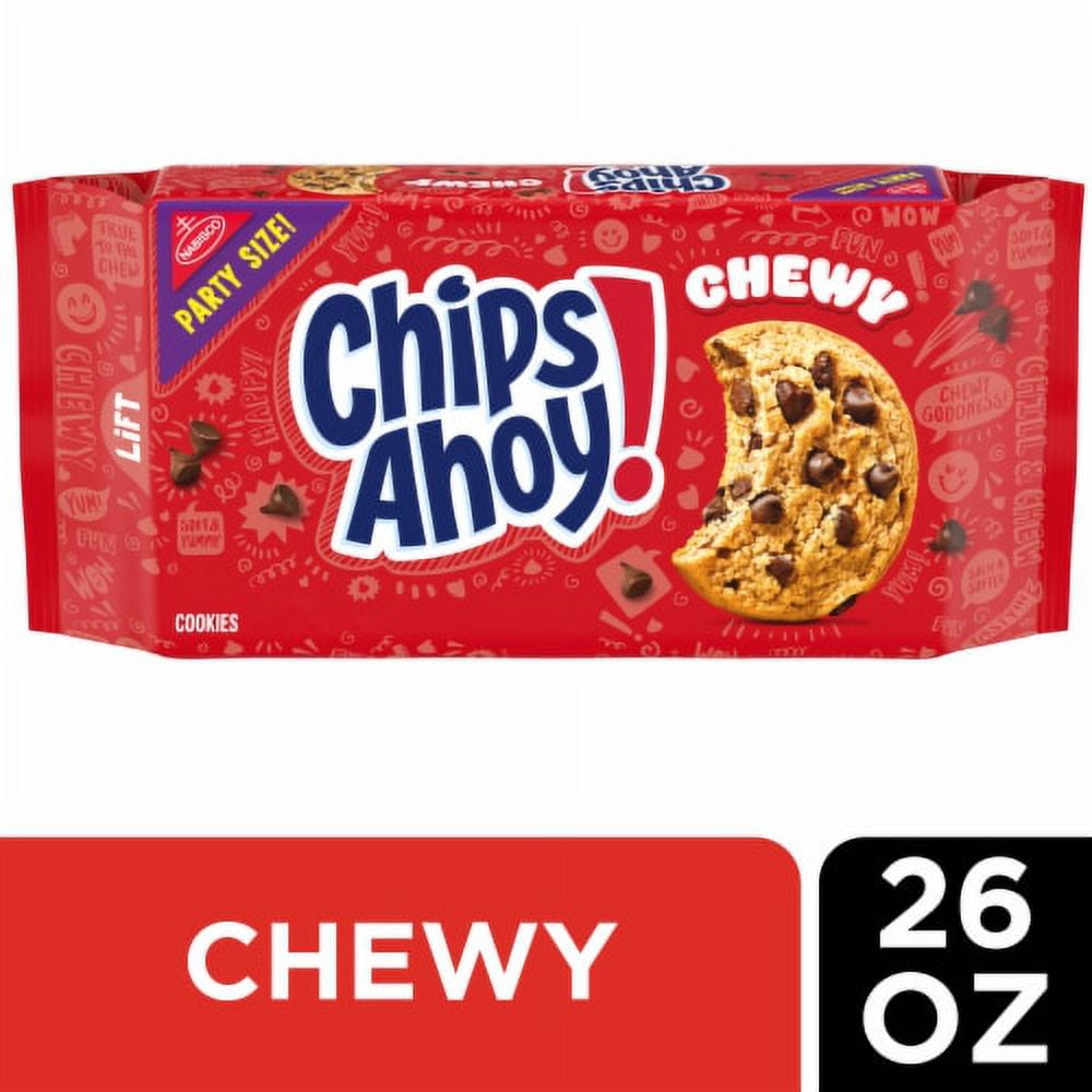 2X-Chips Ahoy! Chewy Chocolate Chip Cookies Party Size - 26.0 oz