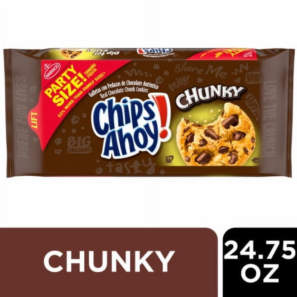 2X-Chips Ahoy! Chunky Chocolate Chunk Cookies Party Size - 24.75 oz