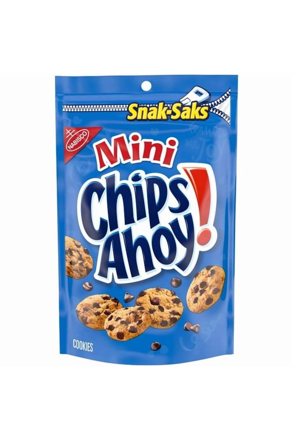 2X - Chips Ahoy! Mini Original Chocolate Chip Cookies, Snak-Saks, 8 Oz