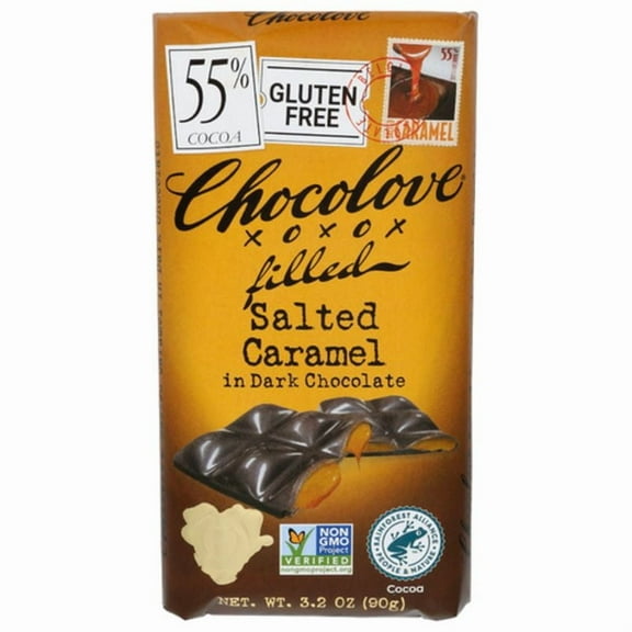 2X - Chocolove Salted Caramel In Dark Chocolate Bar 3.2 oz