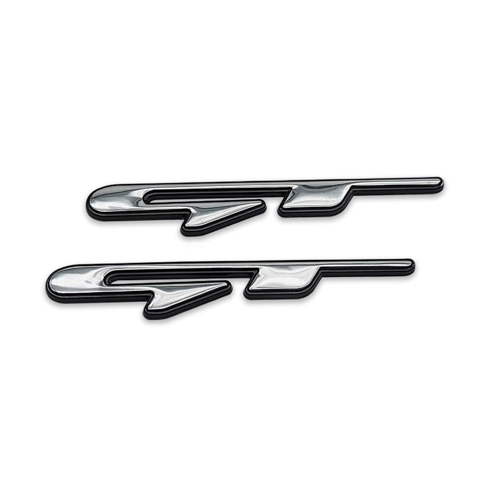 Autocollant 3D GT Line Pour Kia - Logo Sportif Noir, Adhésif Puissant, Dimensions 11.2x1.8 Cm