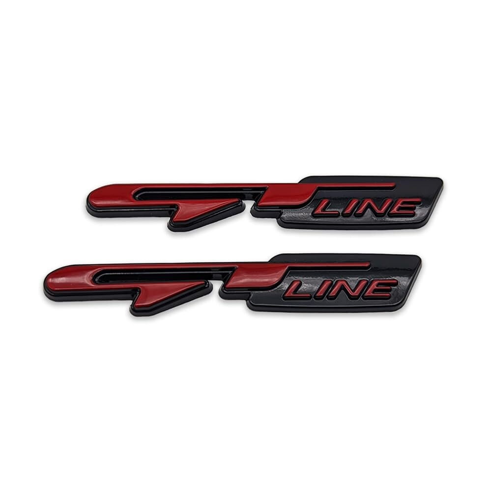Gt Line Sticker 2X Chrome Metal GT Line Logo Car Emblem Auto Grand Tourer Badge Premium ...