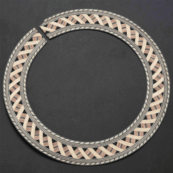 2X Classical Guitar Wood Inlay Soundhole Rosette Inner Dia 93mm