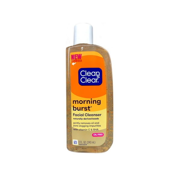 2X - Clean Clear Morning Burst Oil-Free Facial Cleanser with Brightening Vitamin C for all Skin Types - 8 fl oz