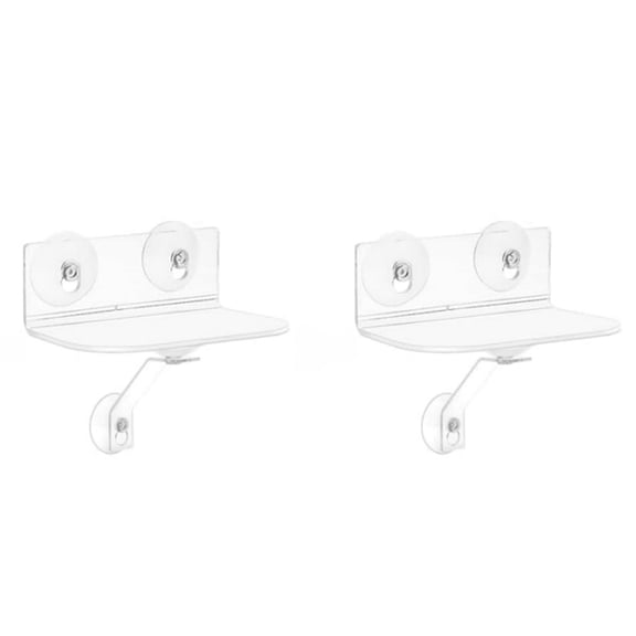 2X Clear Acrylic Window Shelf with Suction Cups, Hanging Shelf for Plants, Camera, Picture Frame