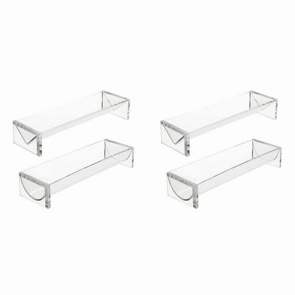 2X Clear Cracker Serving Tray, Transparent Macaron Display Tray, Rectangular Cracker Holder for Serving Trays