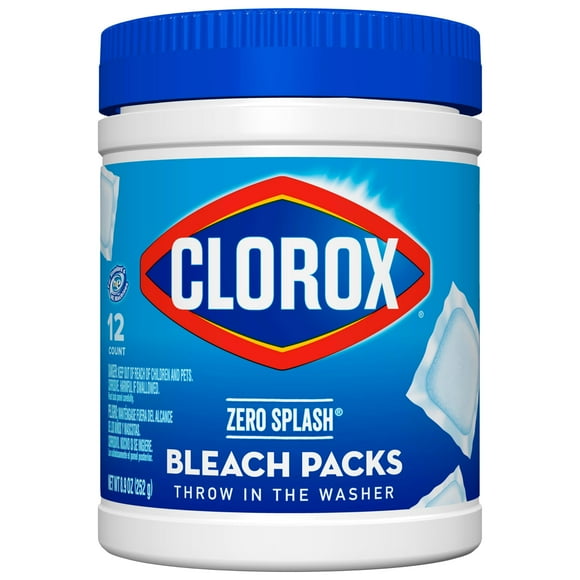 2X - Clorox Control Bleach Packs Regular Laundry Packs, 12 Count