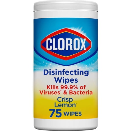 2X - Clorox Crisp Lemon Disinfecting Wipes Bleach Free Cleaning Wipes - 75ct