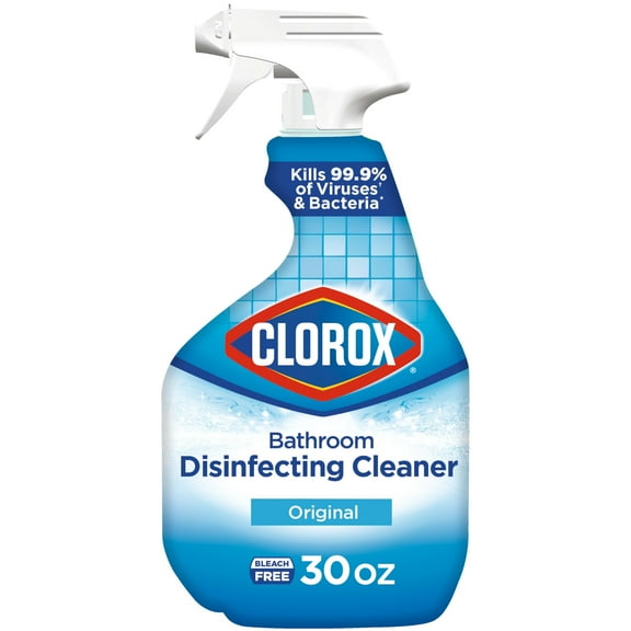 2X - Clorox Disinfecting Bathroom Cleaner, Bleach Free 30 Ounce Spray Bottle