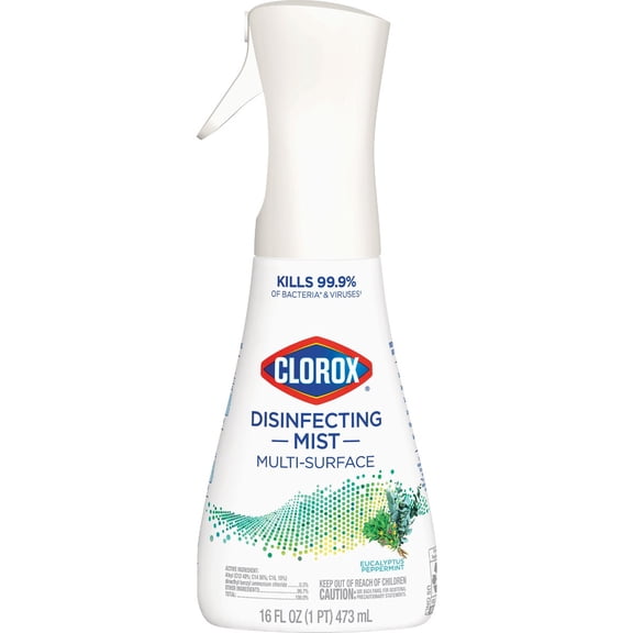 2X - Clorox Disinfecting Mist, Eucalyptus Peppermint, Disinfecting Spray, 16 Fluid Ounces  Residential Use, Standard Application
