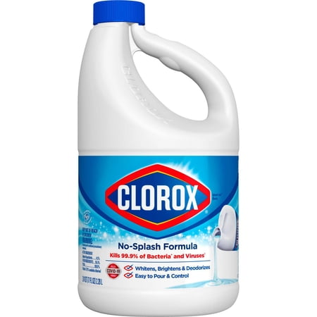 2X - Clorox Splash-Less Disinfecting Bleach, Regular 77 oz