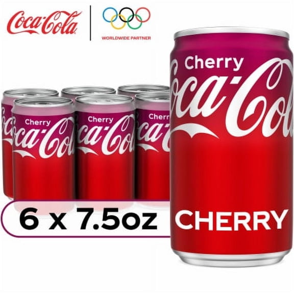 2X-Coca-Cola Cherry Soda Mini Cans - 7.5 fl oz - 6 pk