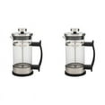 thumbnail image 1 of 2X Coffee Maker Pot,Stainless Steel Glass Coffee Pot French Filter Pot Household Tea Maker,Suitable for Making Tea, 1 of 7