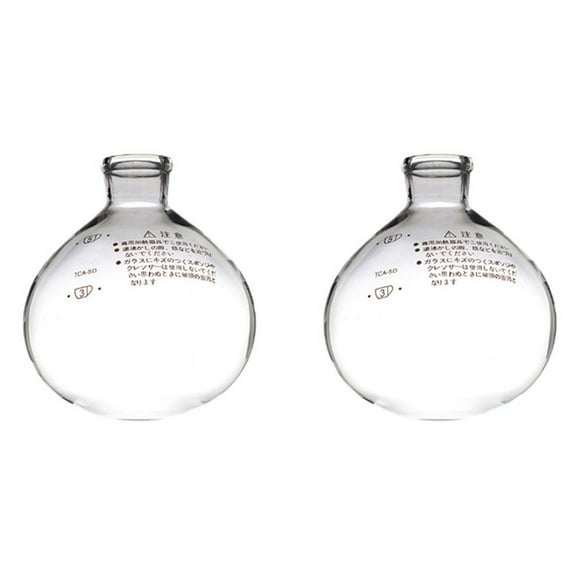 2X Coffee Syphon Pot Accessories -3/5Cup High Quality Glass Siphon Vacuum Pot Coffee Maker Parts Replace(D)