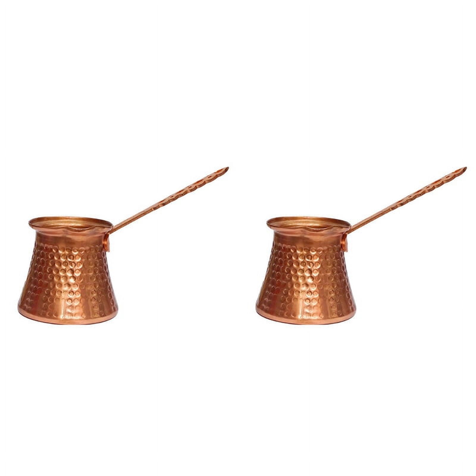 2X Coffee Wooden Handle Turkish Coffee Pot 320Ml Coffee Turkish Copper ...