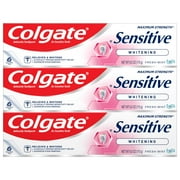 Pack of 2 - Colgate Whitening Toothpaste For Sensitive Teeth, Enamel Repair And Cavity Protection, Fresh Mint Gel, 6 Oz (Pack Of 3) Packaging May Vary