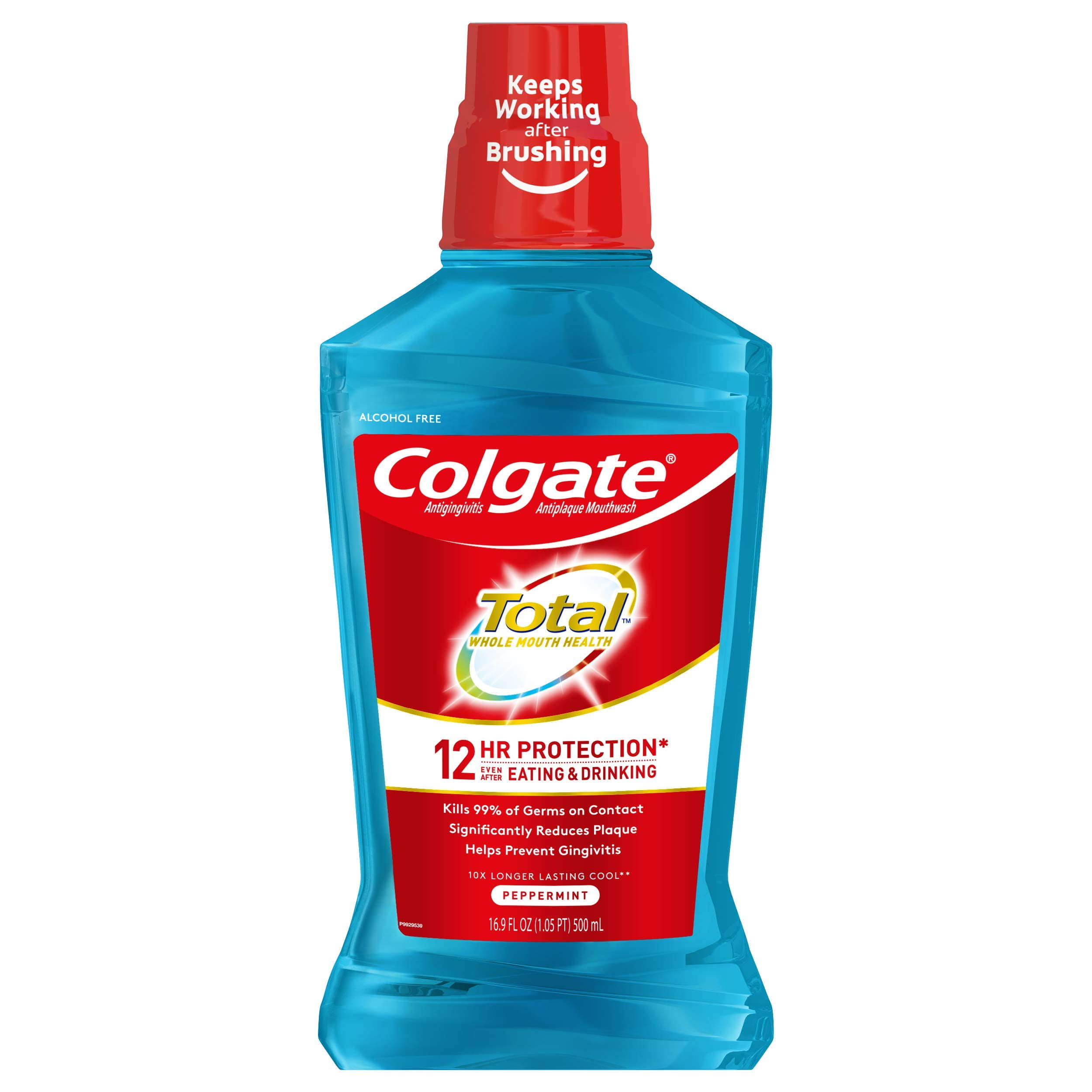 2X - Colgate Total Pro-Shield Free Mouthwash, Peppermint - 500Ml, 16.9 Fluid Ounce