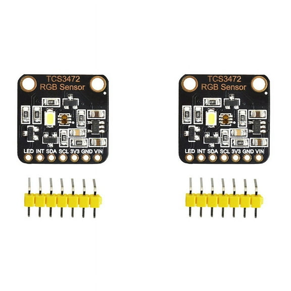 2X Color Recognition Sensor TCS230 TCS3200 Bright Light Sensor RGB for STM32 DC 3.3/5V,2 * RGB sensor,Black