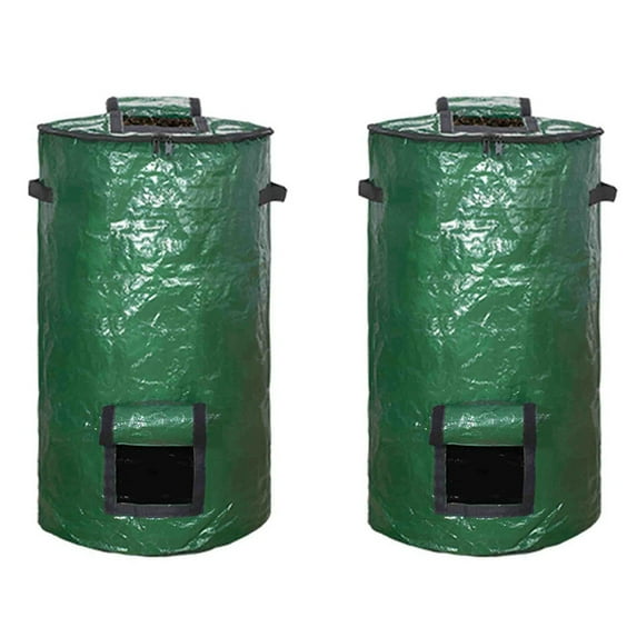 2X Compost Bin Bag, Fermentation Sealable Compost Bucket Garden Leaf Waste Compost Bag