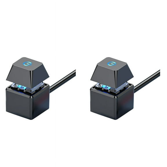 2X Computer Switch PC Motherboard External Start LED Light Power on/OFF Square Button 2M Extension Cable Black